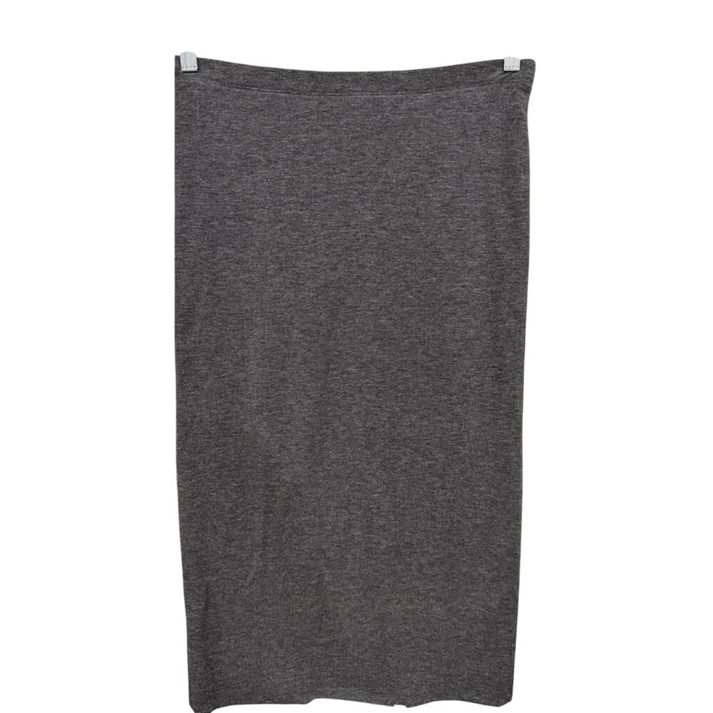 Express Knit Cotton Stretch Pencil Skirt Charcoal Gray| M